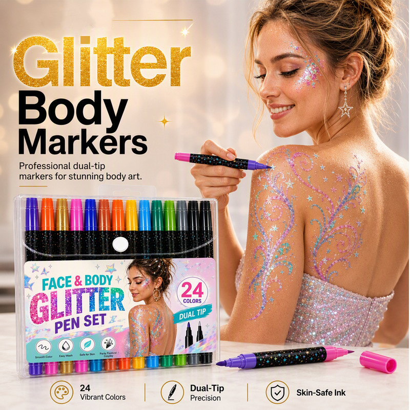 🎁 BUY 2 GET 1 FREE | 24-Color Face & Body Paint Palette 🎨 No More Dull Colors or Patchy Looks — Bold, Smooth & Creative ✨