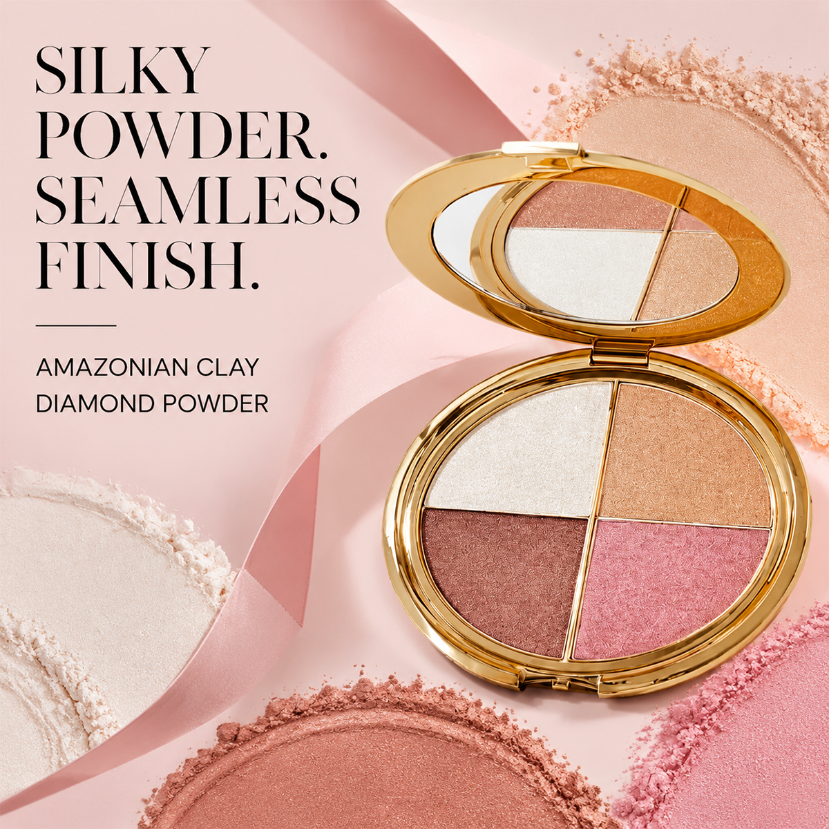 🎁 BUY 2 GET 1 FREE | 4-in-1 Glow Palette – 4 Silky Shades for Eyes & Cheeks, Buildable Radiance & Seamless Blend ✨