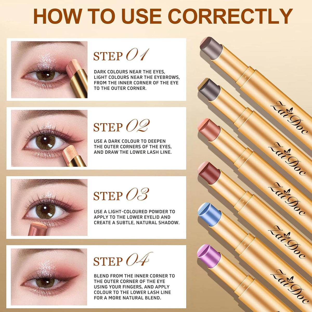 ✨3 Color Eyeshadow Stick👁️✨(Buy 1 Get 1 Free)