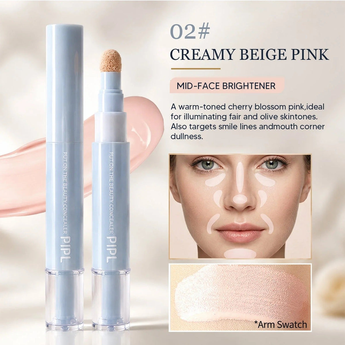 Limited Stock ⏰️Buy 1 Get 1 Free！ 24H Full-Coverage Concealer Pen – Lightweight & Blendable Formula