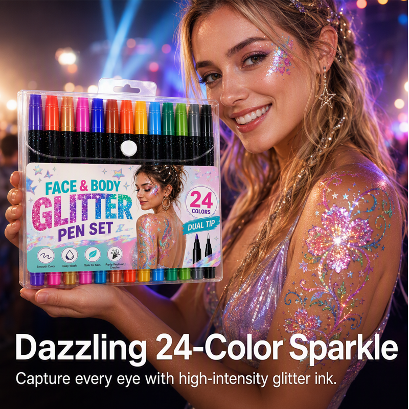 🎁 BUY 2 GET 1 FREE | 24-Color Face & Body Paint Palette 🎨 No More Dull Colors or Patchy Looks — Bold, Smooth & Creative ✨