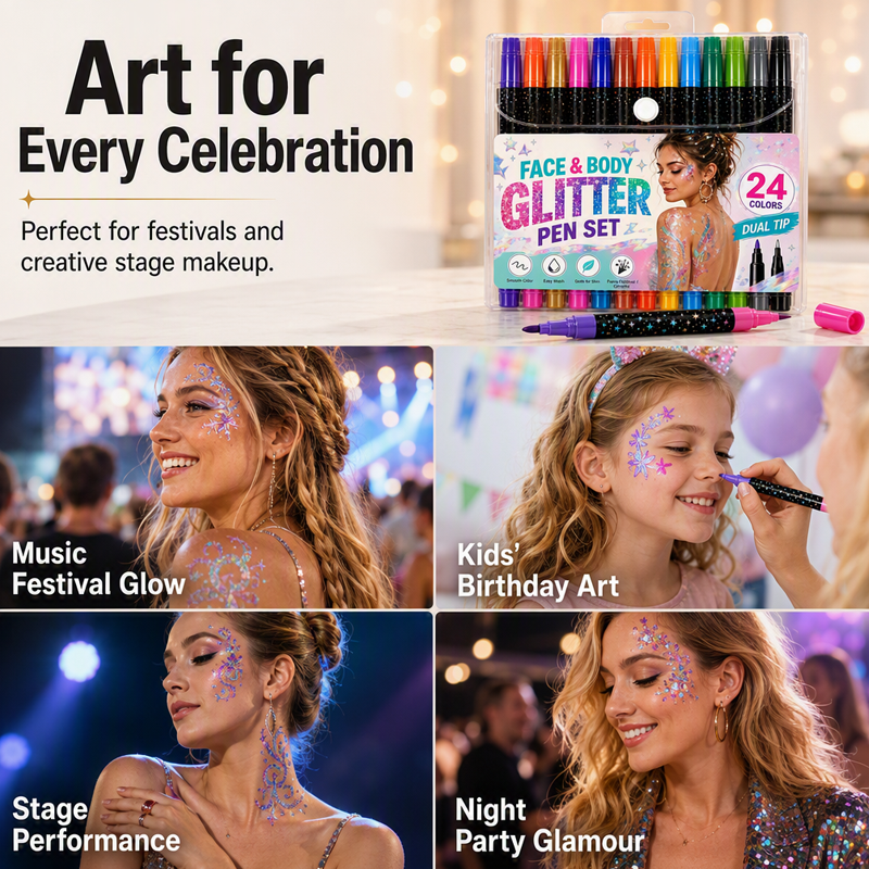🎁 BUY 2 GET 1 FREE | 24-Color Face & Body Paint Palette 🎨 No More Dull Colors or Patchy Looks — Bold, Smooth & Creative ✨