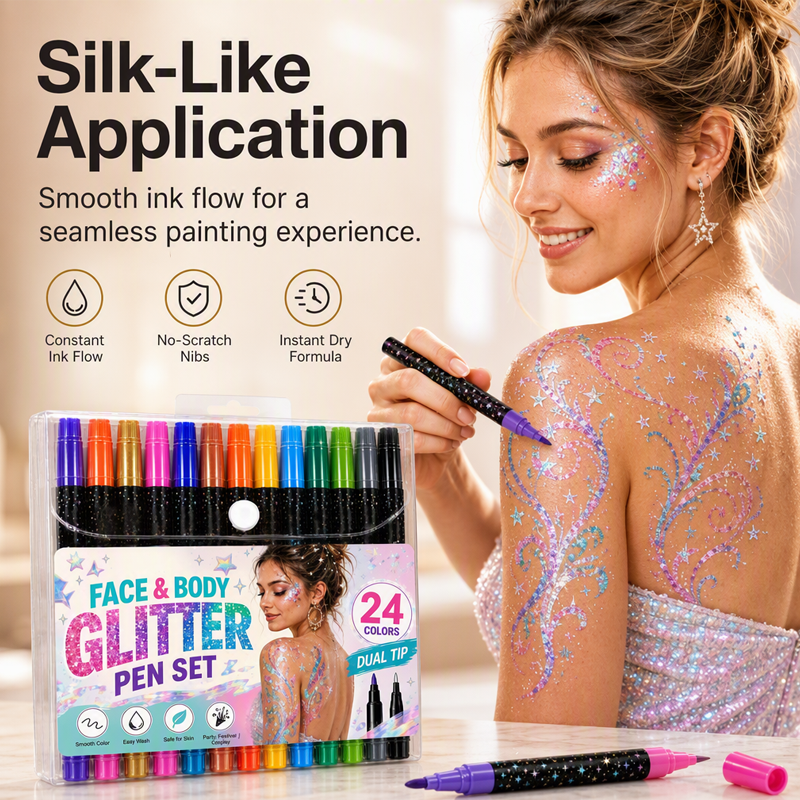 🎁 BUY 2 GET 1 FREE | 24-Color Face & Body Paint Palette 🎨 No More Dull Colors or Patchy Looks — Bold, Smooth & Creative ✨