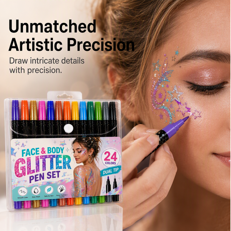 🎁 BUY 2 GET 1 FREE | 24-Color Face & Body Paint Palette 🎨 No More Dull Colors or Patchy Looks — Bold, Smooth & Creative ✨